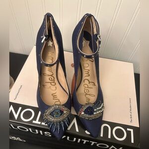 Sam Edelman hermione Navy Embellished eye detail